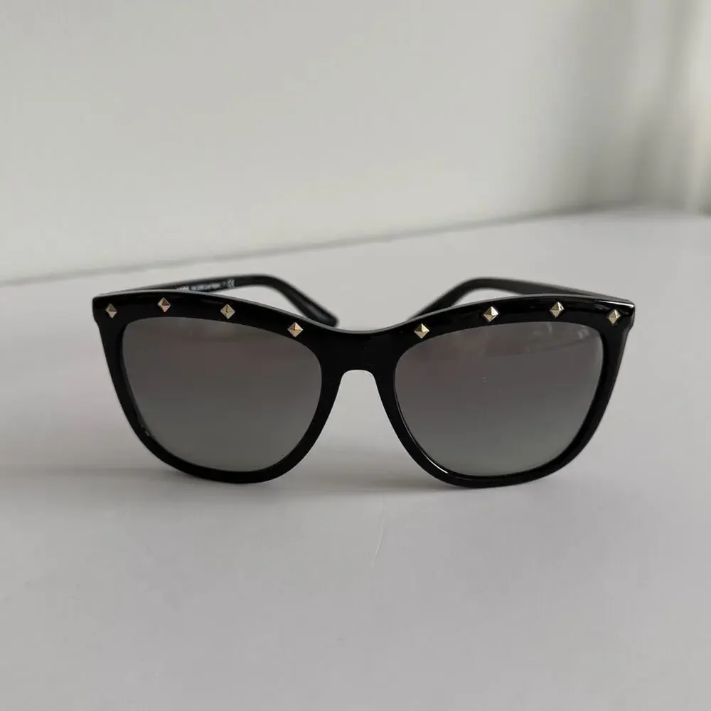 Michael Kors Las Vegas Oversized Studded Sunglasses Black Gold